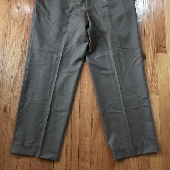 Jack Victor Men's Pleated Dress Pants Super 120s Italian Wool Taupe 36x29 - Picture 10 of 12